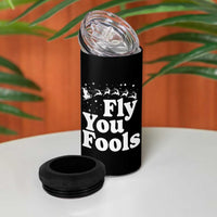Funny Christmas 4 in 1 Can Cooler Tumbler Fly You Fools Fantasy Movie Santa Sleigh Reindeer - Wonder Print Shop