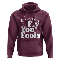 Funny Christmas Hoodie Fly You Fools Fantasy Movie Santa Sleigh Reindeer - Wonder Print Shop