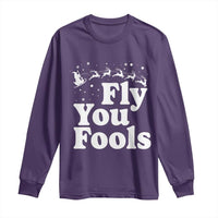 Funny Christmas Long Sleeve Shirt Fly You Fools Fantasy Movie Santa Sleigh Reindeer - Wonder Print Shop