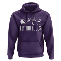 Funny Christmas Fly You Fools Hoodie Fantasy Movie Fellowship Santa Sleigh Reindeer - Wonder Print Shop