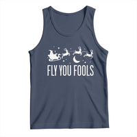 Funny Christmas Fly You Fools Tank Top Fantasy Movie Fellowship Santa Sleigh Reindeer - Wonder Print Shop
