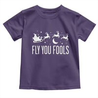 Funny Christmas Fly You Fools Toddler T Shirt Fantasy Movie Fellowship Santa Sleigh Reindeer - Wonder Print Shop