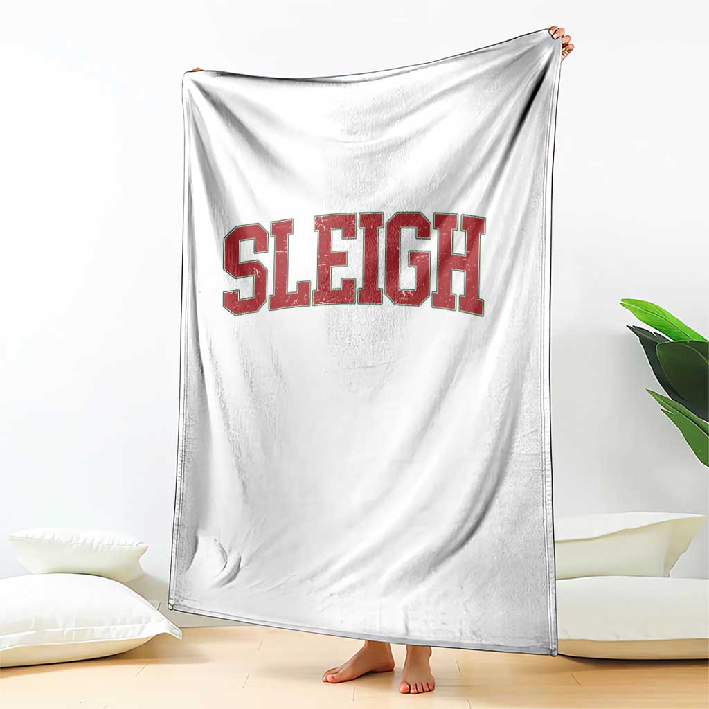 Sleigh Christmas Throw Blanket Funny Women Retro Merry Xmas Family Holiday - Wonder Print Shop