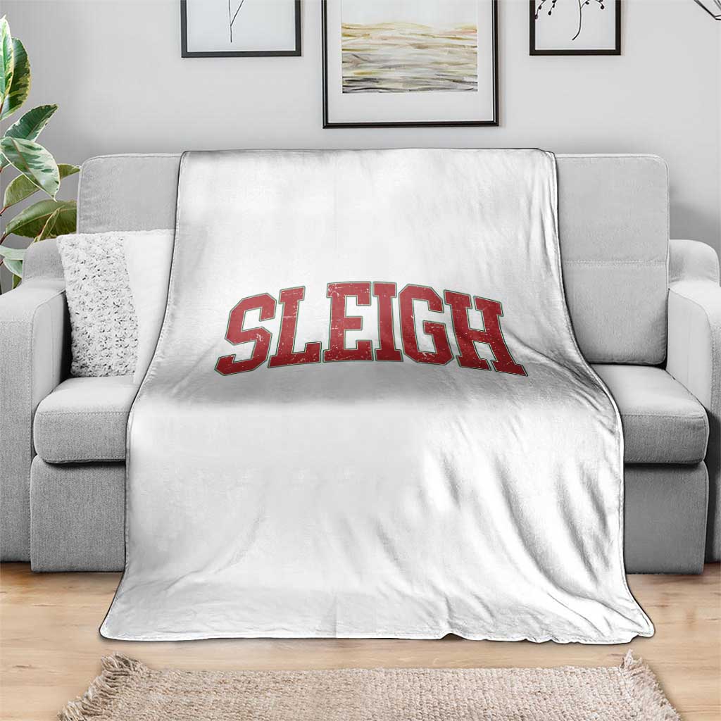 Sleigh Christmas Throw Blanket Funny Women Retro Merry Xmas Family Holiday - Wonder Print Shop