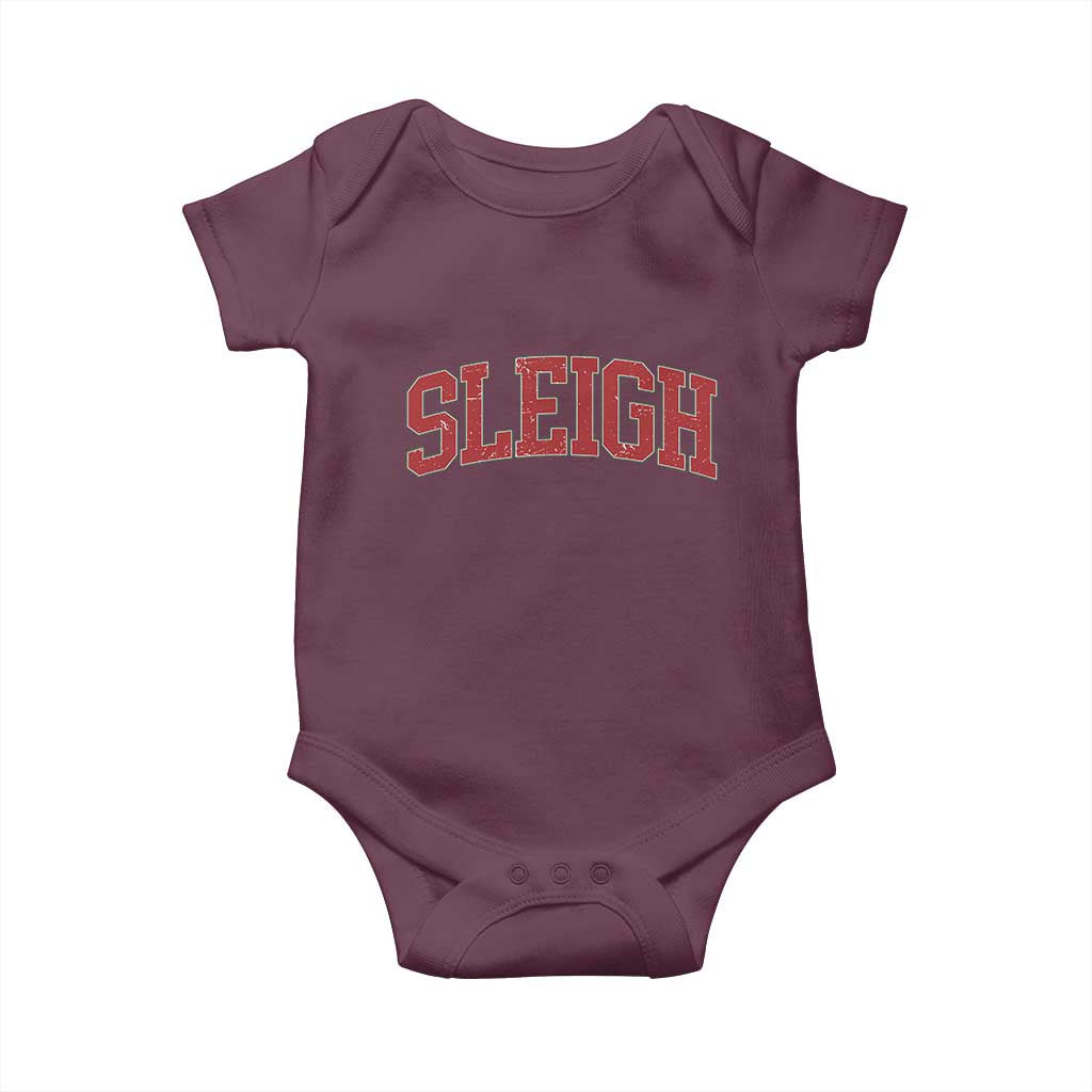 Sleigh Christmas Baby Onesie Funny Women Retro Merry Xmas Family Holiday - Wonder Print Shop