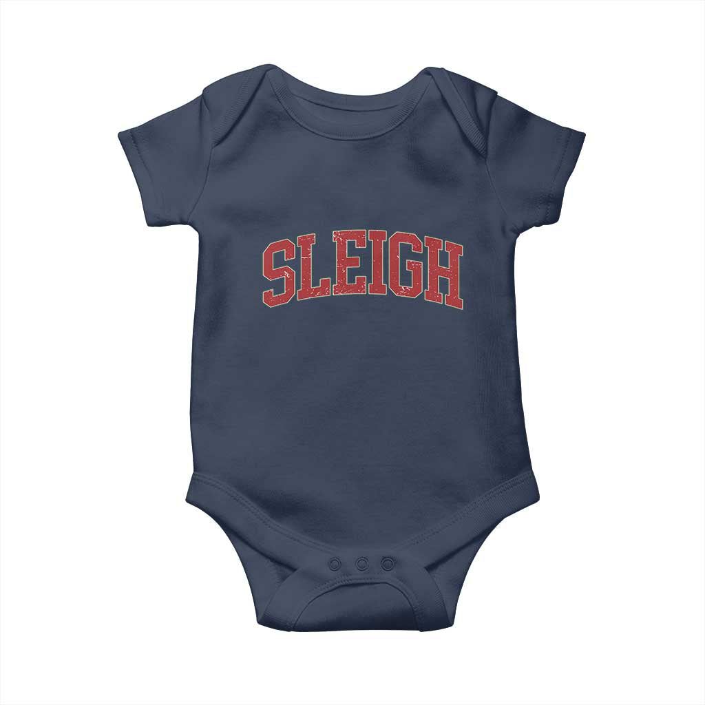 Sleigh Christmas Baby Onesie Funny Women Retro Merry Xmas Family Holiday - Wonder Print Shop