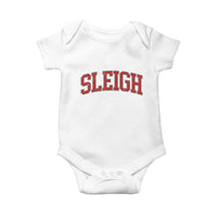 Sleigh Christmas Baby Onesie Funny Women Retro Merry Xmas Family Holiday - Wonder Print Shop