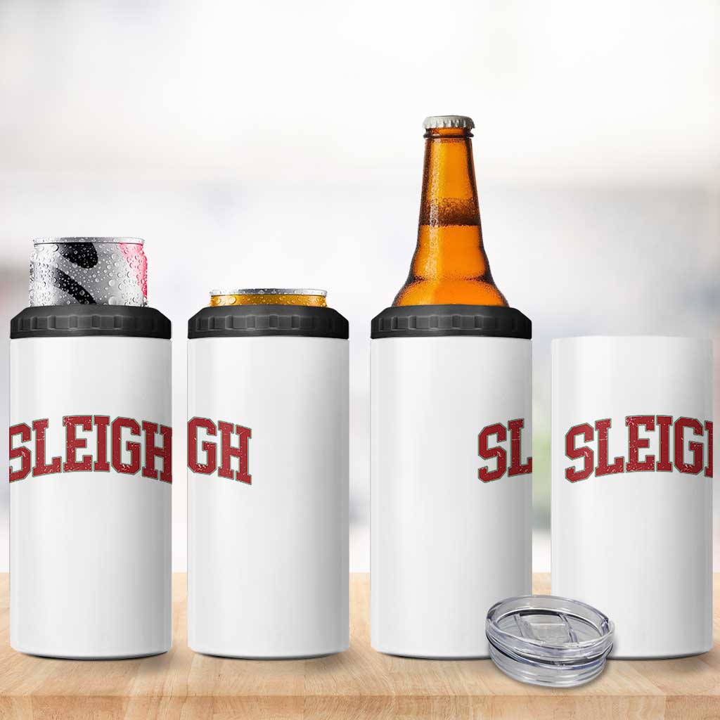 Sleigh Christmas 4 in 1 Can Cooler Tumbler Funny Women Retro Merry Xmas Family Holiday - Wonder Print Shop