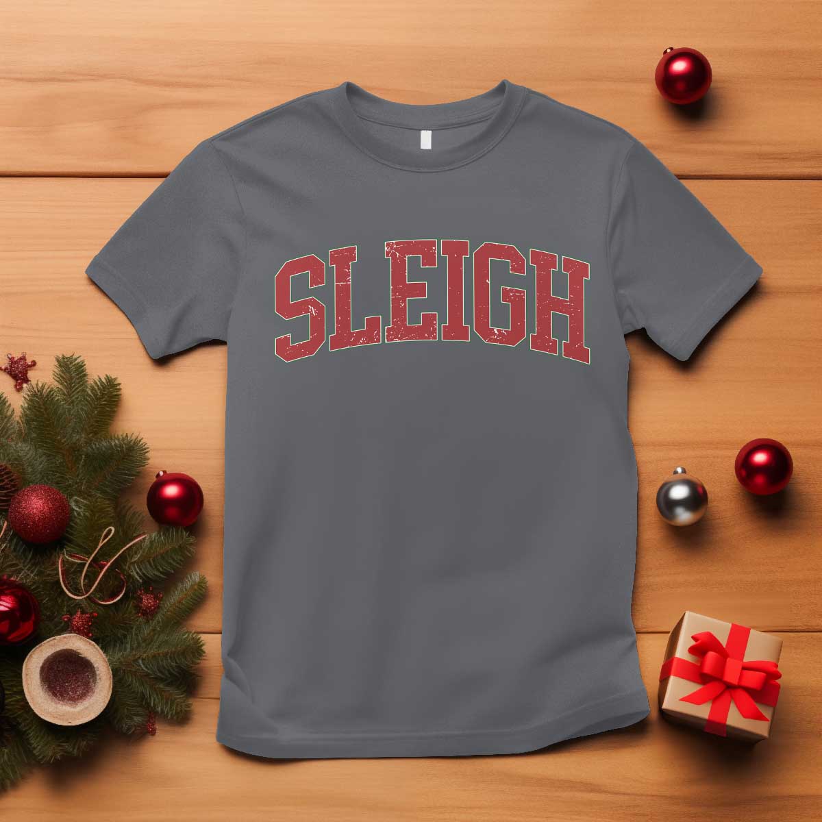 Sleigh Christmas T Shirt Funny Women Retro Merry Xmas Family Holiday - Wonder Print Shop
