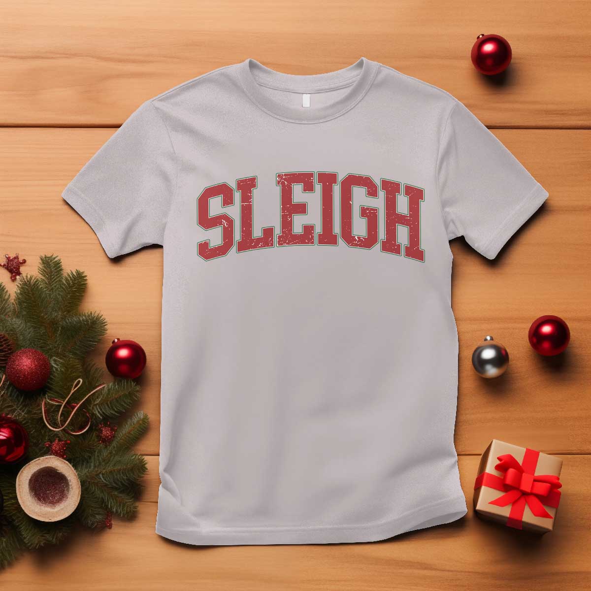 Sleigh Christmas T Shirt Funny Women Retro Merry Xmas Family Holiday - Wonder Print Shop