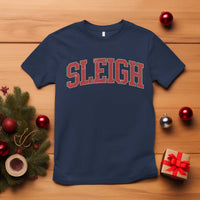 Sleigh Christmas T Shirt Funny Women Retro Merry Xmas Family Holiday - Wonder Print Shop