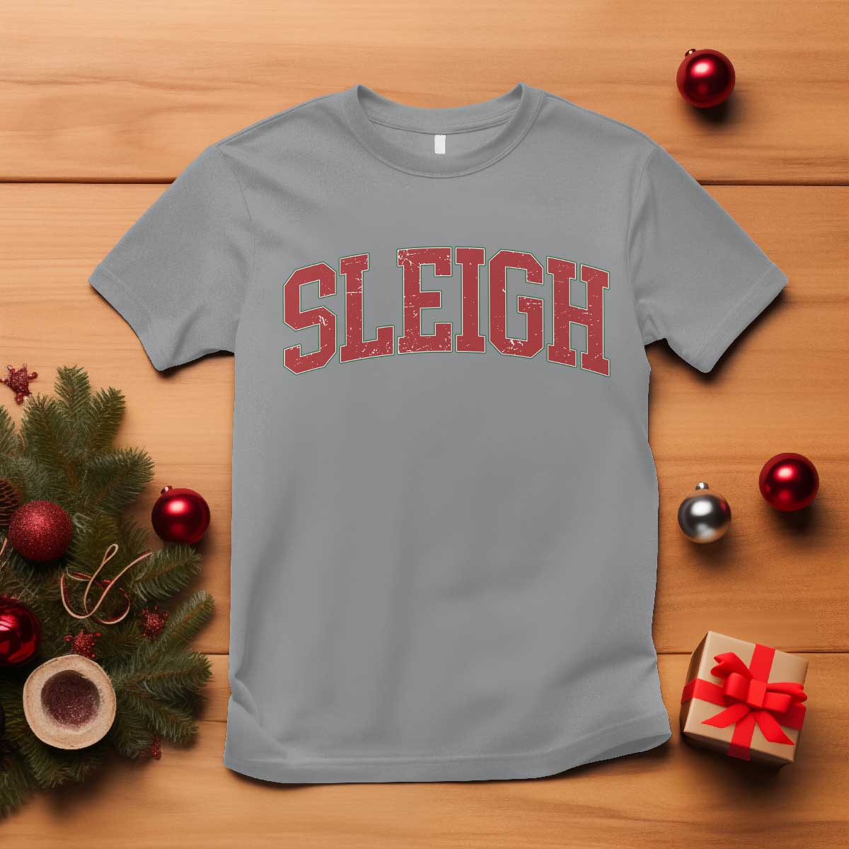 Sleigh Christmas T Shirt Funny Women Retro Merry Xmas Family Holiday - Wonder Print Shop