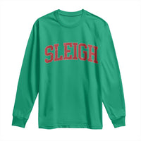 Sleigh Christmas Long Sleeve Shirt Funny Women Retro Merry Xmas Family Holiday - Wonder Print Shop