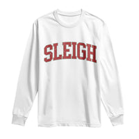 Sleigh Christmas Long Sleeve Shirt Funny Women Retro Merry Xmas Family Holiday - Wonder Print Shop