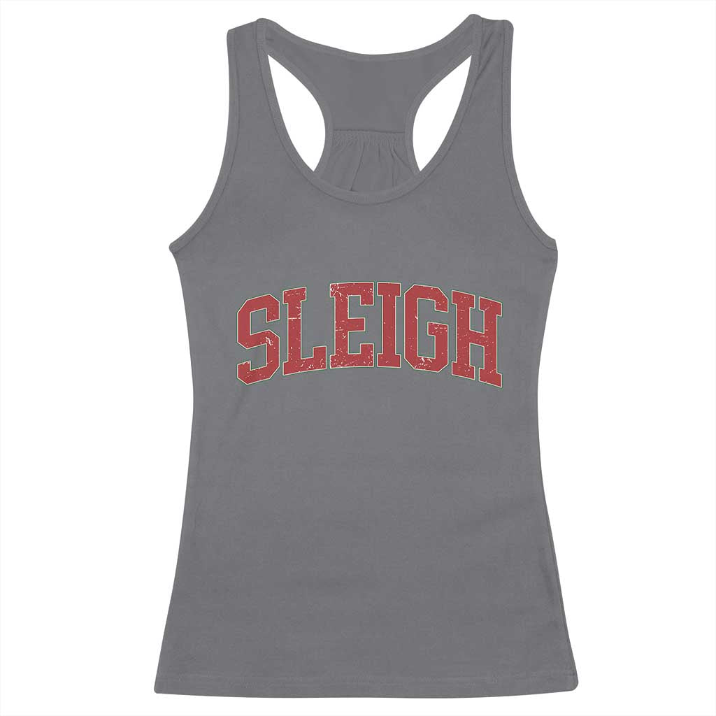Sleigh Christmas Racerback Tank Top Funny Women Retro Merry Xmas Family Holiday - Wonder Print Shop
