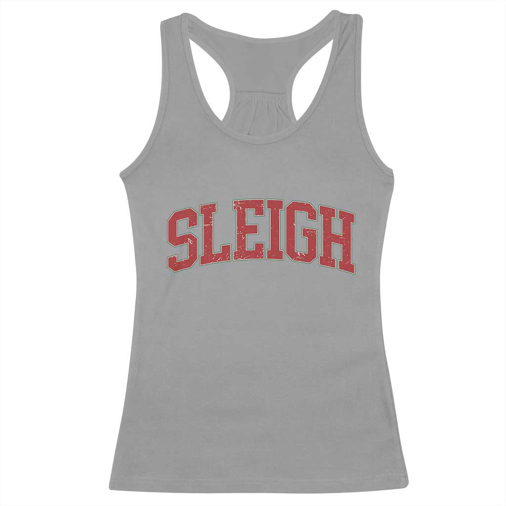 Sleigh Christmas Racerback Tank Top Funny Women Retro Merry Xmas Family Holiday - Wonder Print Shop