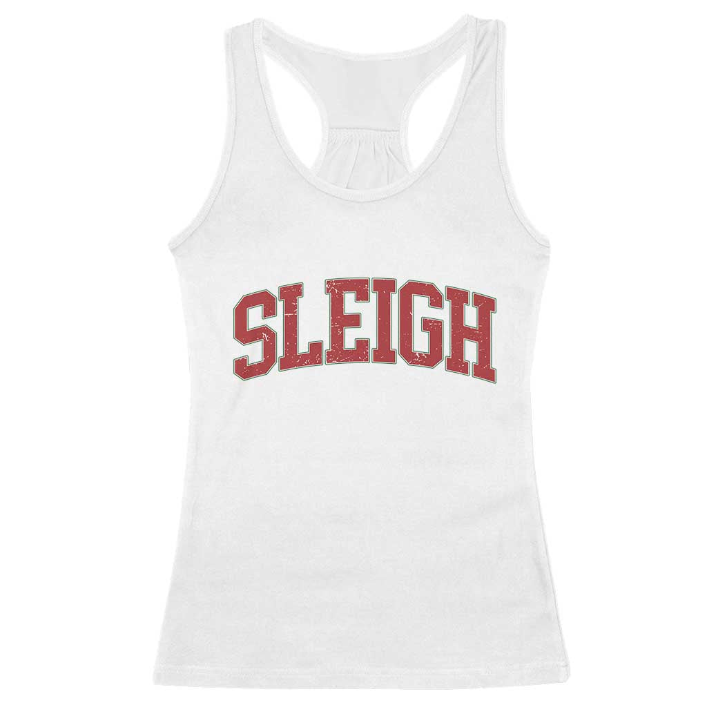 Sleigh Christmas Racerback Tank Top Funny Women Retro Merry Xmas Family Holiday - Wonder Print Shop