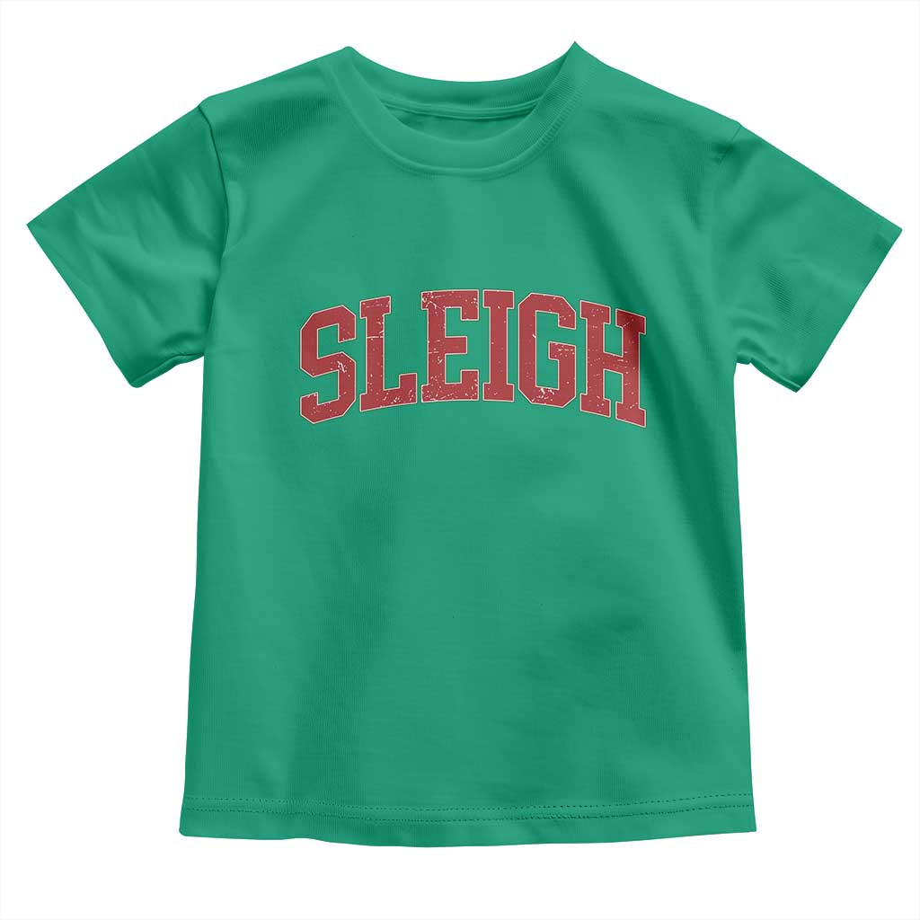 Sleigh Christmas Toddler T Shirt Funny Women Retro Merry Xmas Family Holiday - Wonder Print Shop