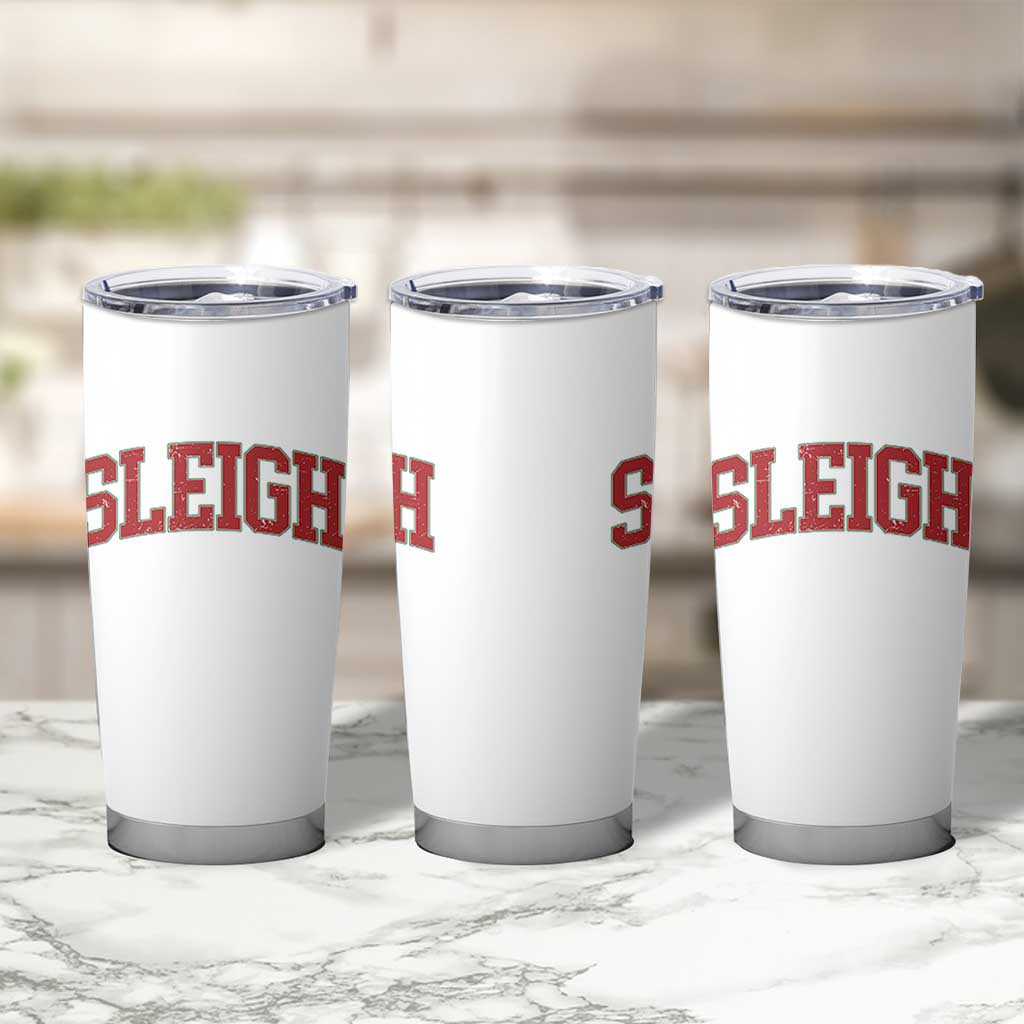 Sleigh Christmas Tumbler Cup Funny Women Retro Merry Xmas Family Holiday - Wonder Print Shop