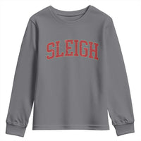 Sleigh Christmas Youth Sweatshirt Funny Women Retro Merry Xmas Family Holiday - Wonder Print Shop