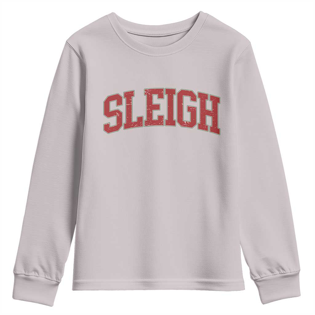 Sleigh Christmas Youth Sweatshirt Funny Women Retro Merry Xmas Family Holiday - Wonder Print Shop