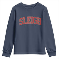 Sleigh Christmas Youth Sweatshirt Funny Women Retro Merry Xmas Family Holiday - Wonder Print Shop