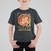 2026 Year of the Horse Lunar New Year T Shirt For Kid - Wonder Print Shop