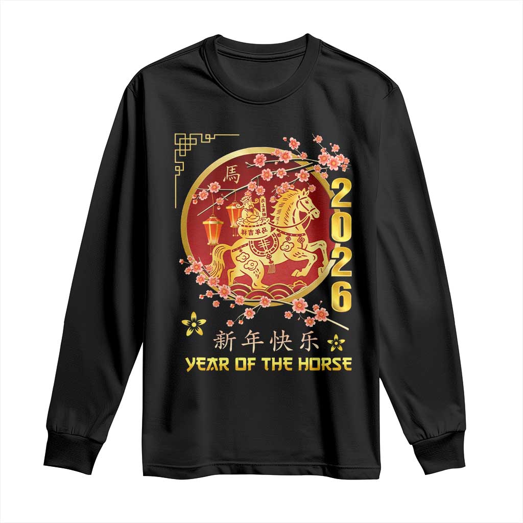 2026 Year of the Horse Lunar New Year Long Sleeve Shirt - Wonder Print Shop
