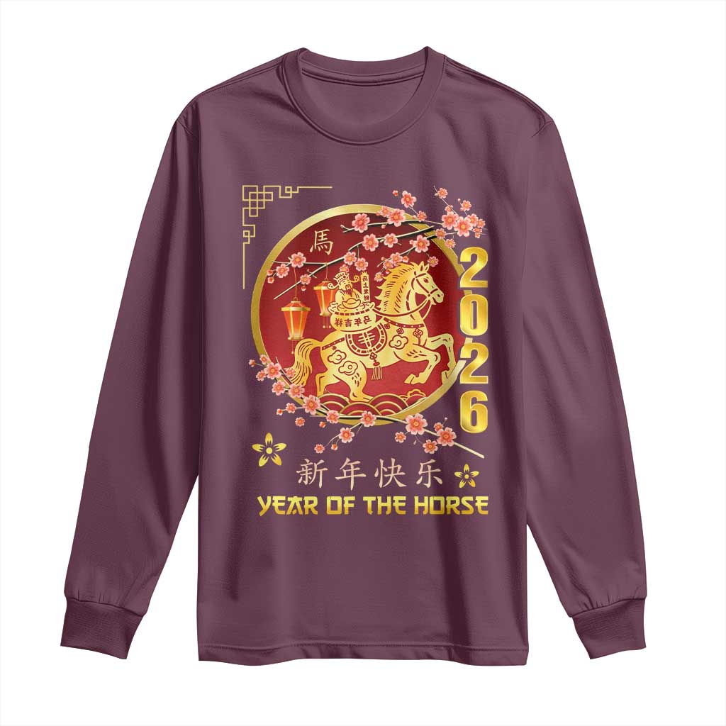 2026 Year of the Horse Lunar New Year Long Sleeve Shirt - Wonder Print Shop