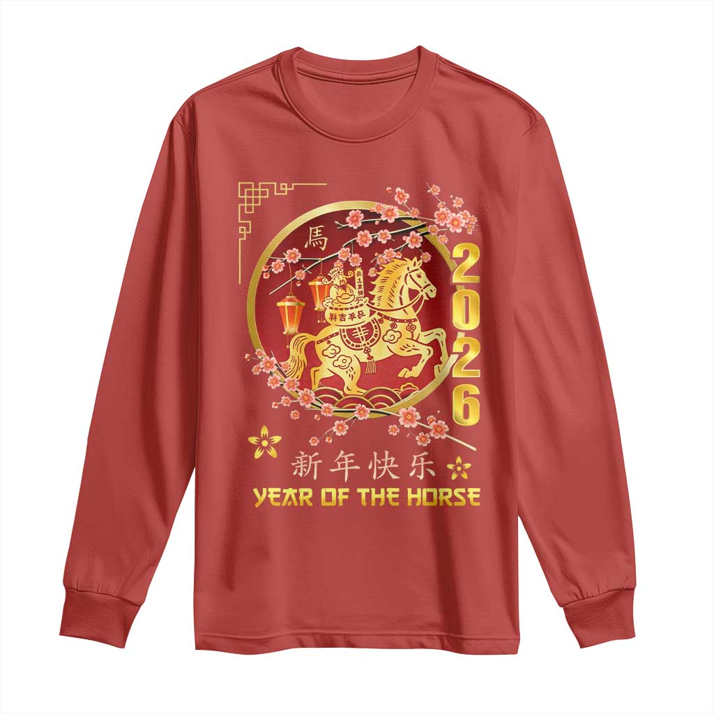 2026 Year of the Horse Lunar New Year Long Sleeve Shirt - Wonder Print Shop
