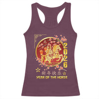 2026 Year of the Horse Lunar New Year Racerback Tank Top - Wonder Print Shop