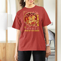 2026 Year of the Horse Lunar New Year T Shirt For Women - Wonder Print Shop