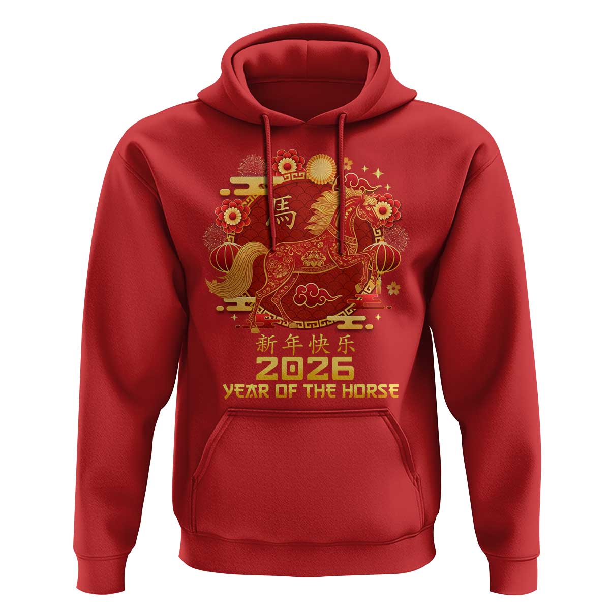Chinese New Year 2026 Hoodie Year of The Horse - Wonder Print Shop