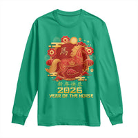 Chinese New Year 2026 Long Sleeve Shirt Year of The Horse - Wonder Print Shop
