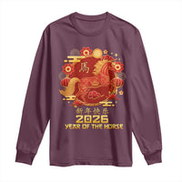 Chinese New Year 2026 Long Sleeve Shirt Year of The Horse - Wonder Print Shop