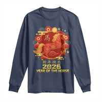 Chinese New Year 2026 Long Sleeve Shirt Year of The Horse - Wonder Print Shop