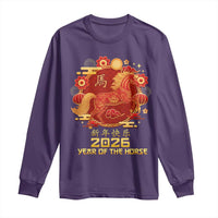 Chinese New Year 2026 Long Sleeve Shirt Year of The Horse - Wonder Print Shop