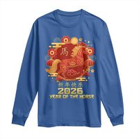 Chinese New Year 2026 Long Sleeve Shirt Year of The Horse - Wonder Print Shop