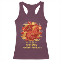 Chinese New Year 2026 Racerback Tank Top Year of The Horse - Wonder Print Shop