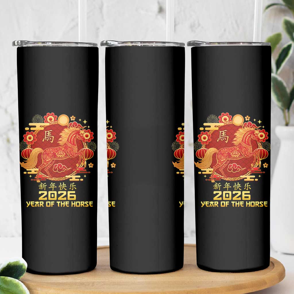 Chinese New Year 2026 Skinny Tumbler Year of The Horse - Wonder Print Shop
