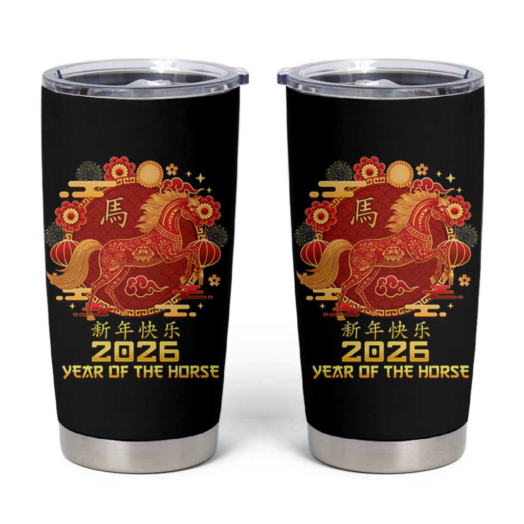 Chinese New Year 2026 Tumbler Cup Year of The Horse - Wonder Print Shop