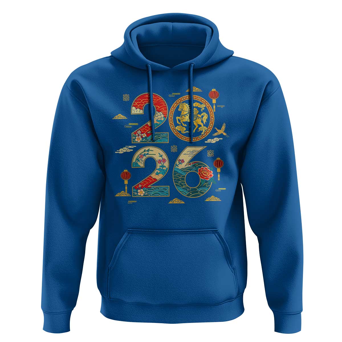 Hello 2026 Lunar New Year Hoodie Year of the Horse Chinese Zodiac - Wonder Print Shop