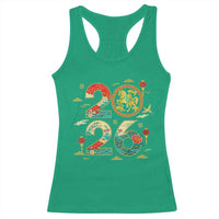 Hello 2026 Lunar New Year Racerback Tank Top Year of the Horse Chinese Zodiac - Wonder Print Shop