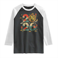 Hello 2026 Lunar New Year Raglan Shirt Year of the Horse Chinese Zodiac - Wonder Print Shop