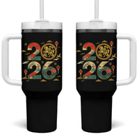 Hello 2026 Lunar New Year Tumbler With Handle Year of the Horse Chinese Zodiac - Wonder Print Shop