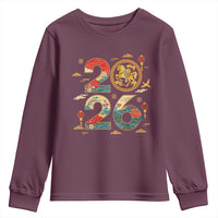 Hello 2026 Lunar New Year Youth Sweatshirt Year of the Horse Chinese Zodiac - Wonder Print Shop