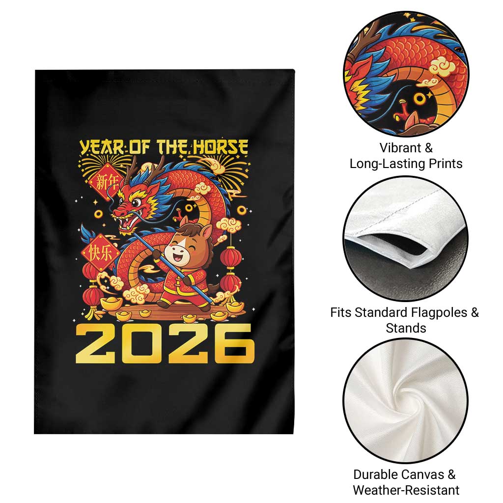 Chinese New Year 2026 Garden Flag LYE Year of The Horse - Wonder Print Shop