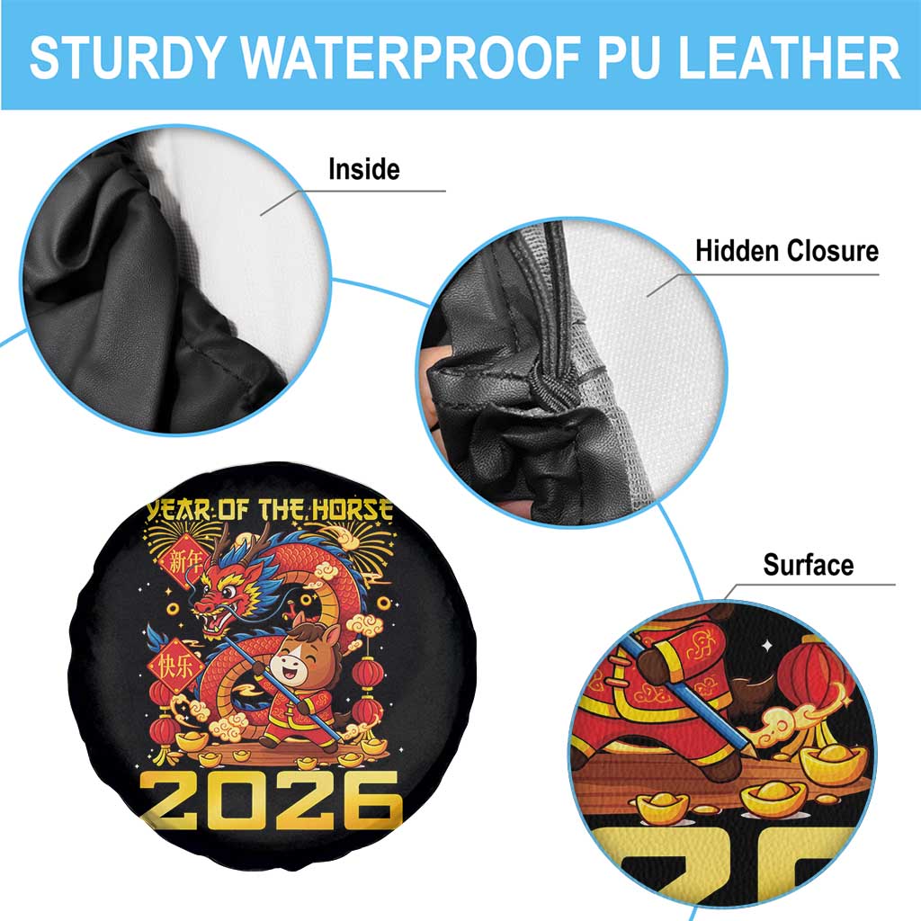 Chinese New Year 2026 Spare Tire Cover LYE Year of The Horse - Wonder Print Shop