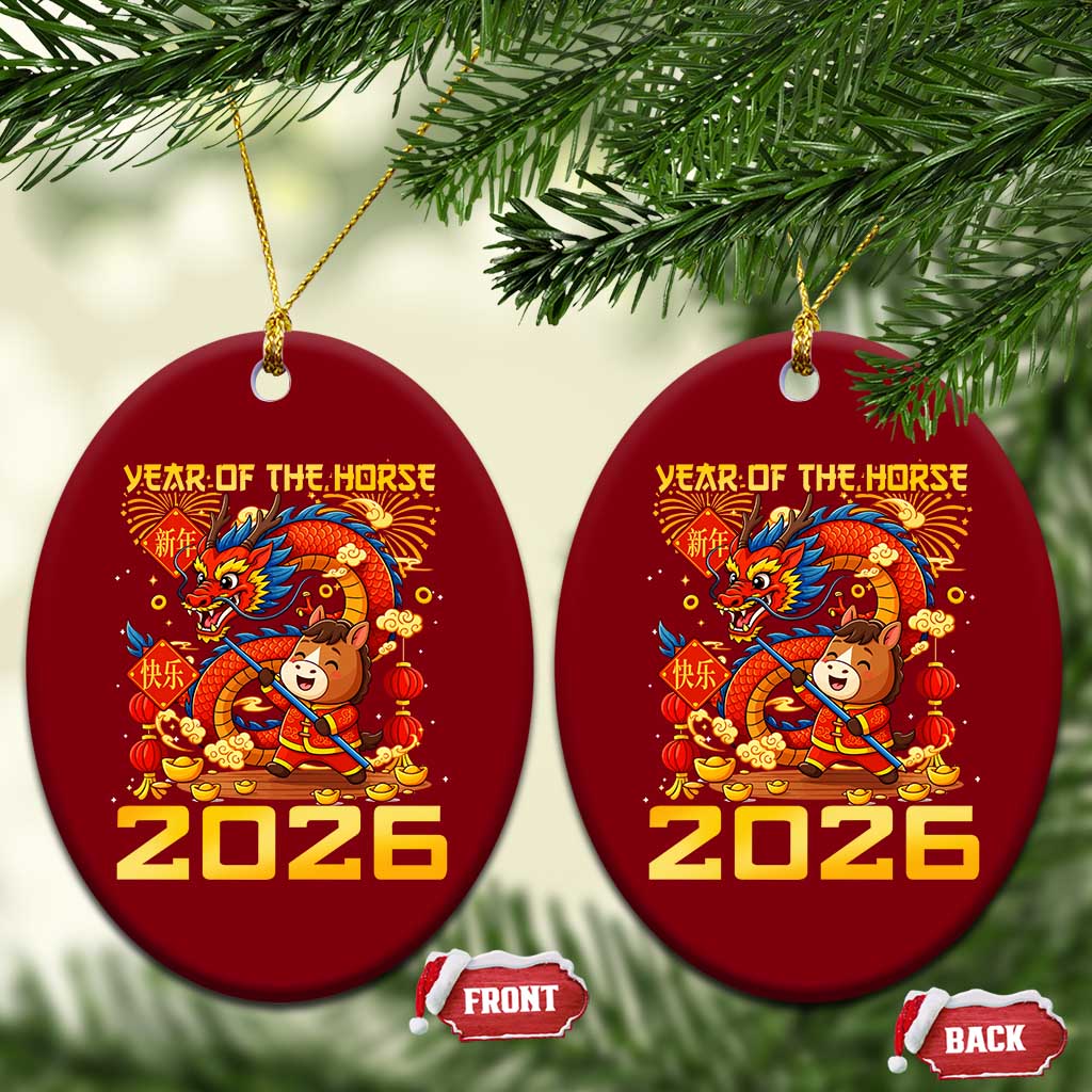 Chinese New Year 2026 Ceramic Ornament LYE Year of The Horse - Wonder Print Shop