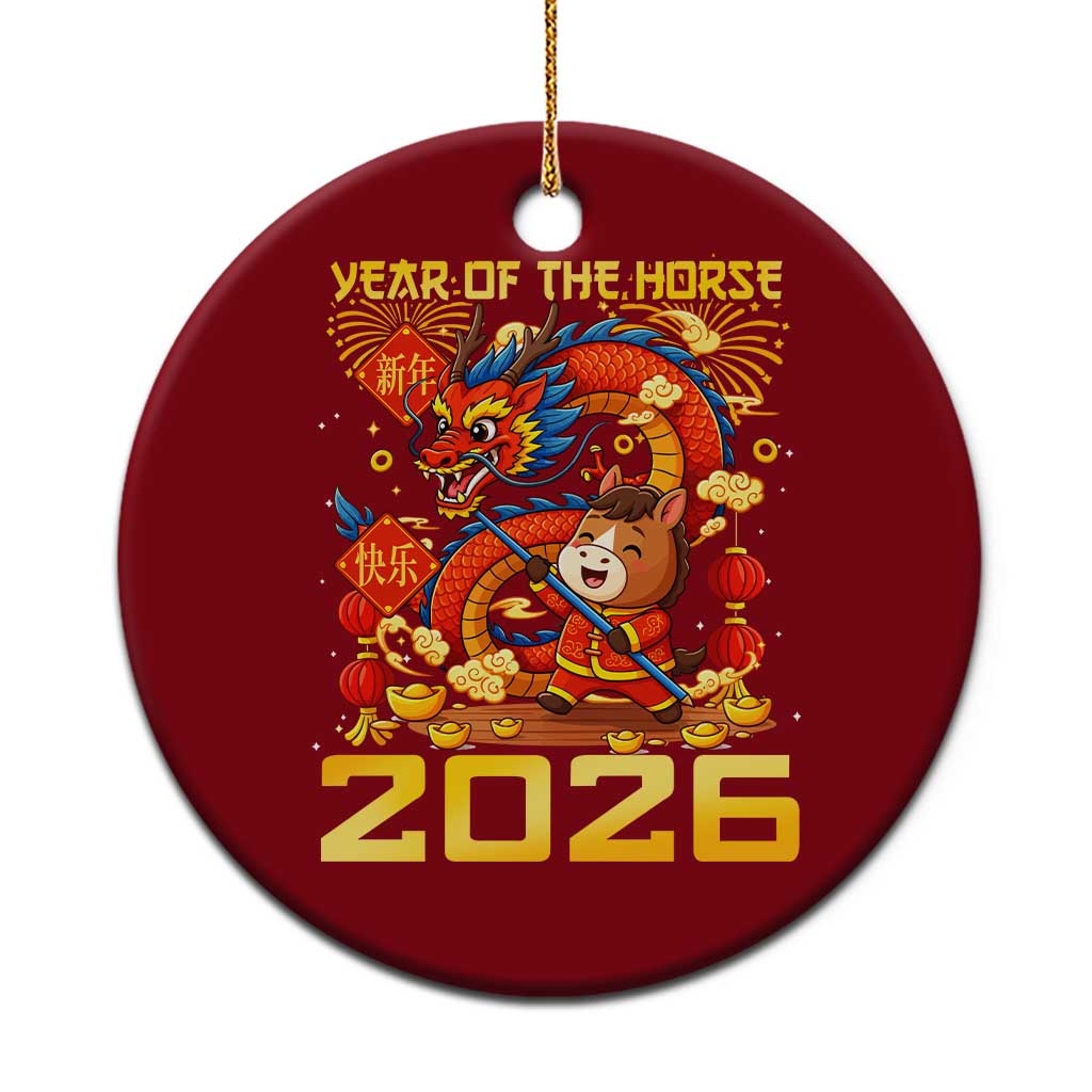 Chinese New Year 2026 Ceramic Ornament LYE Year of The Horse - Wonder Print Shop